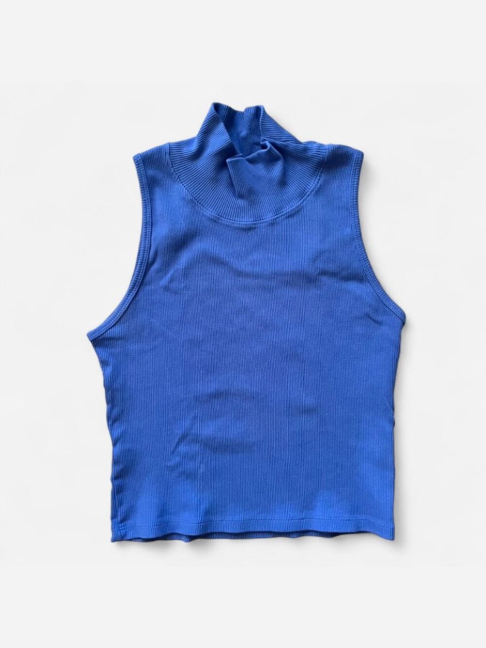 Big Bud Press Sleeveless Turtleneck in Cornflower Blue